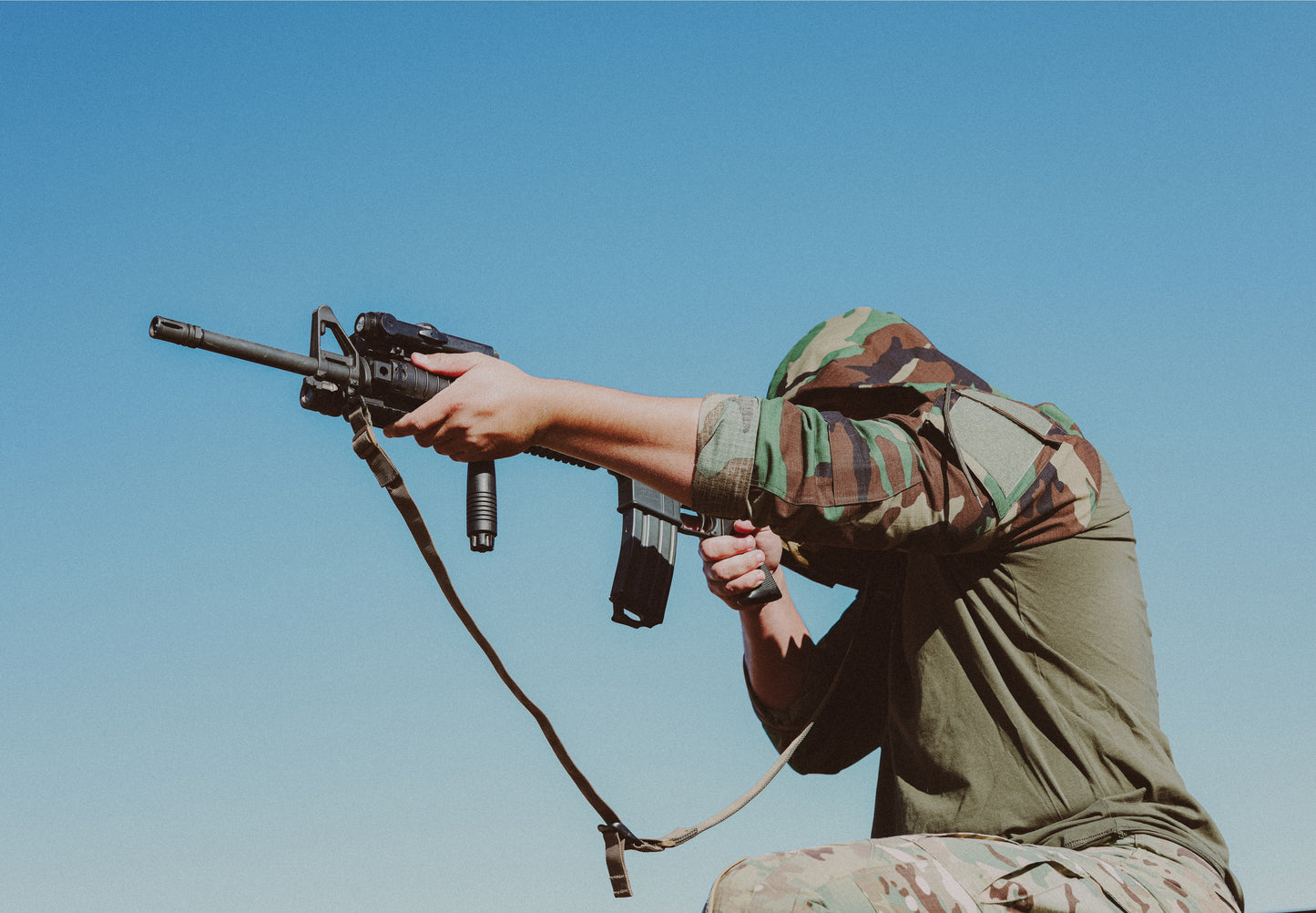 M81 Woodland Green Hooded Combat Shirt