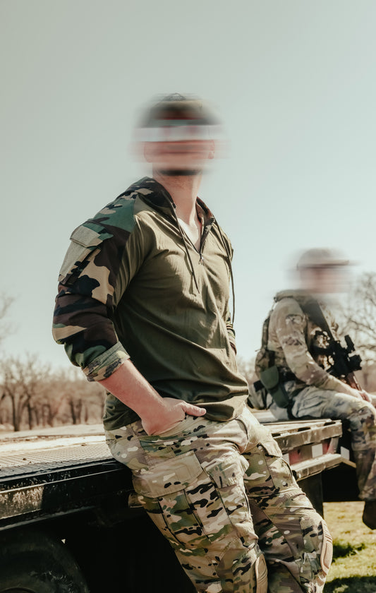 M81 Woodland Green Hooded Combat Shirt