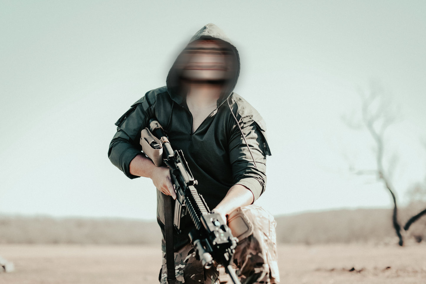 Olive Drab Green Hooded Combat Shirt