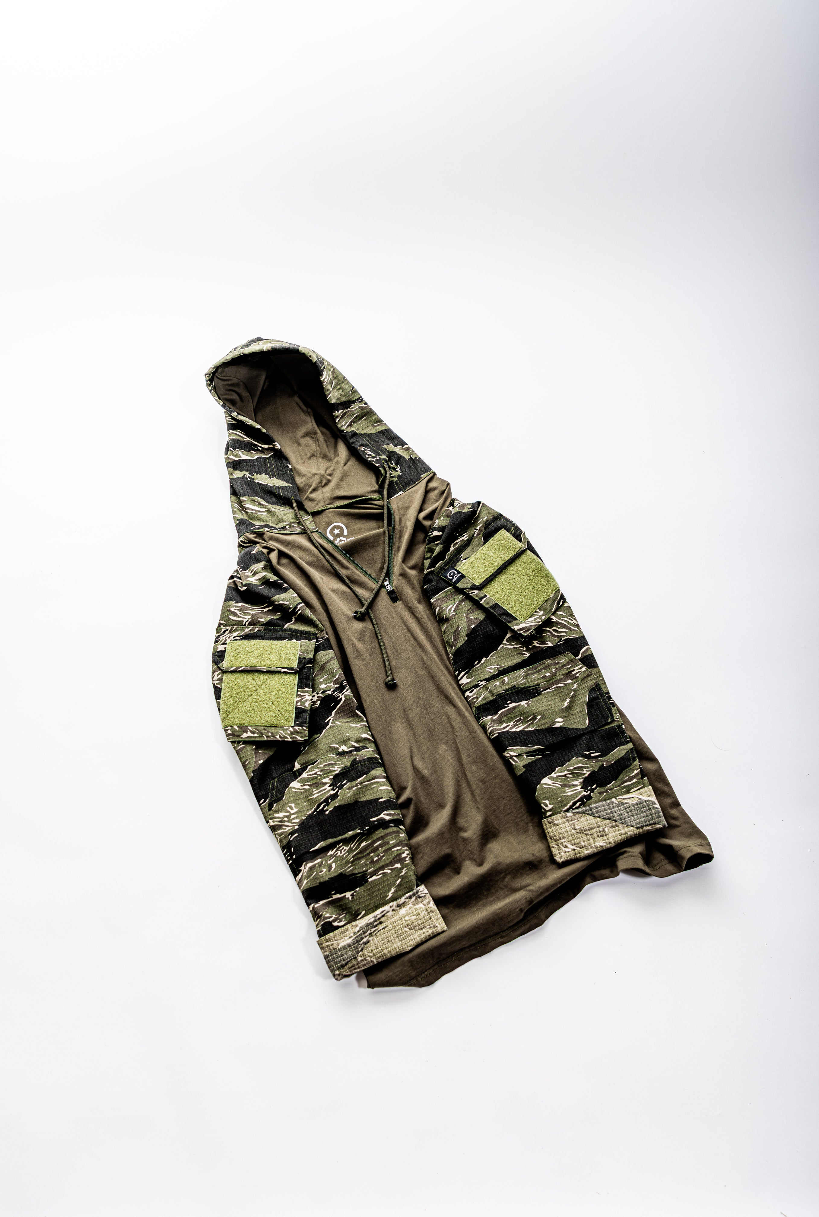 Tiger Stripe OD Hooded Combat Shirt | Oscar4Fox