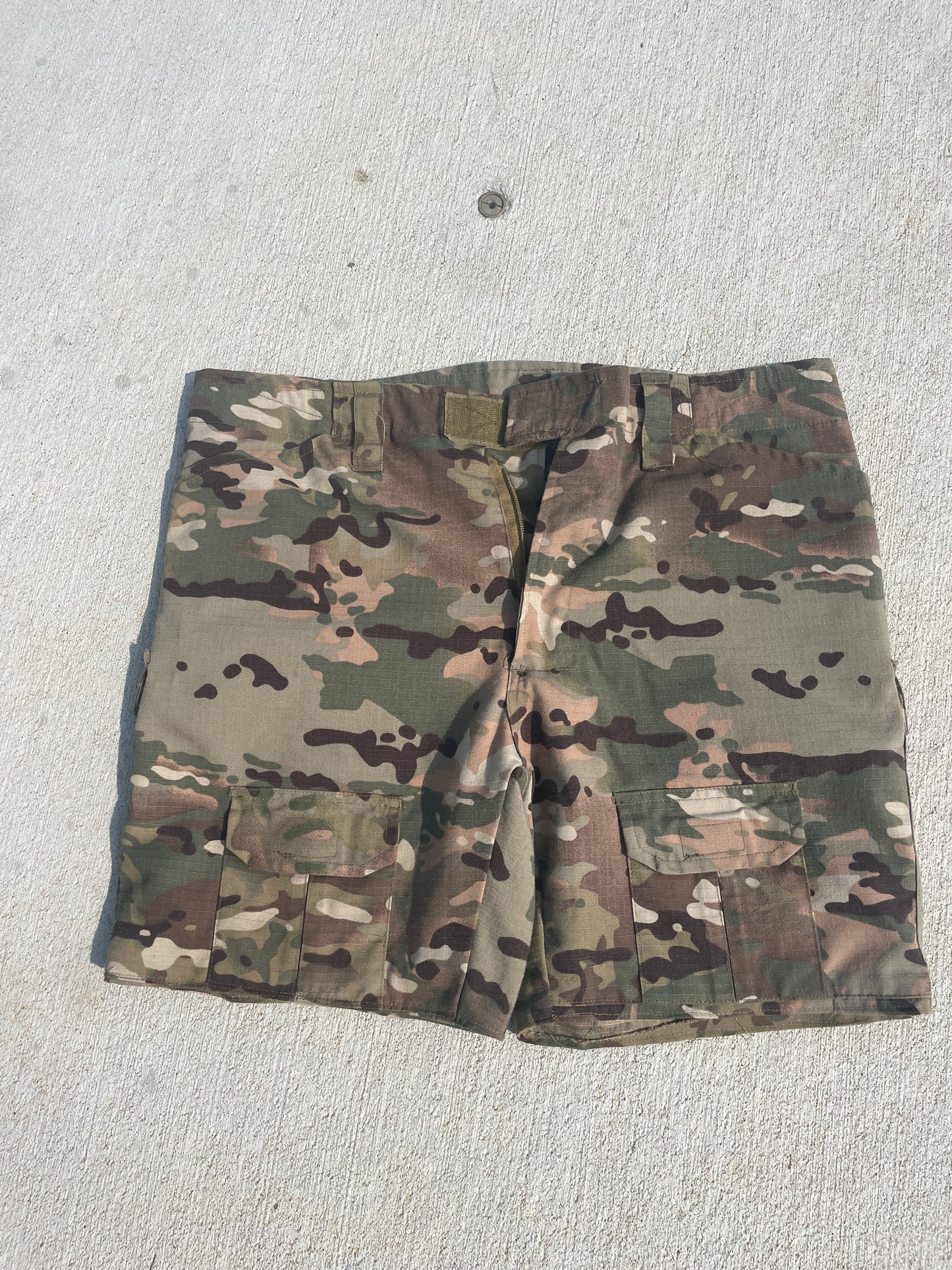 Multicam converted combat shorts