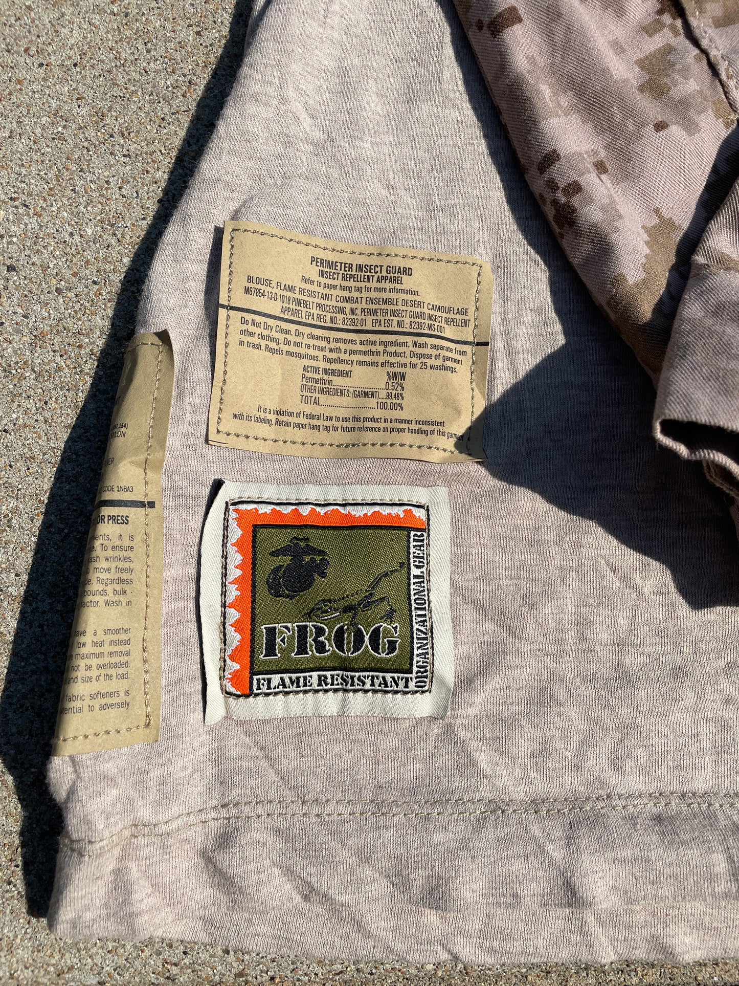 Hooded USMC Desert Frog Top