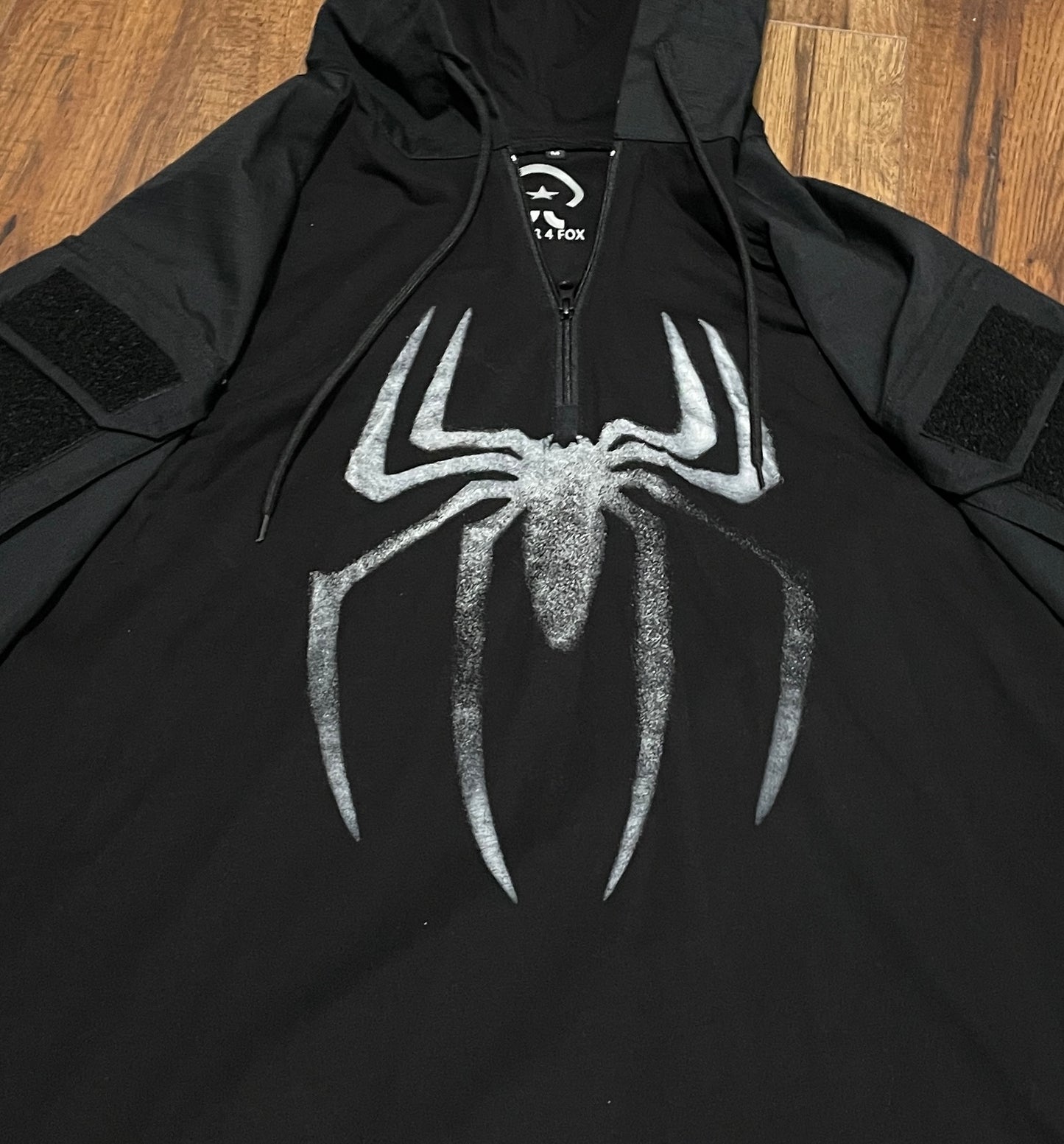 Spider themed hooded combat shirt