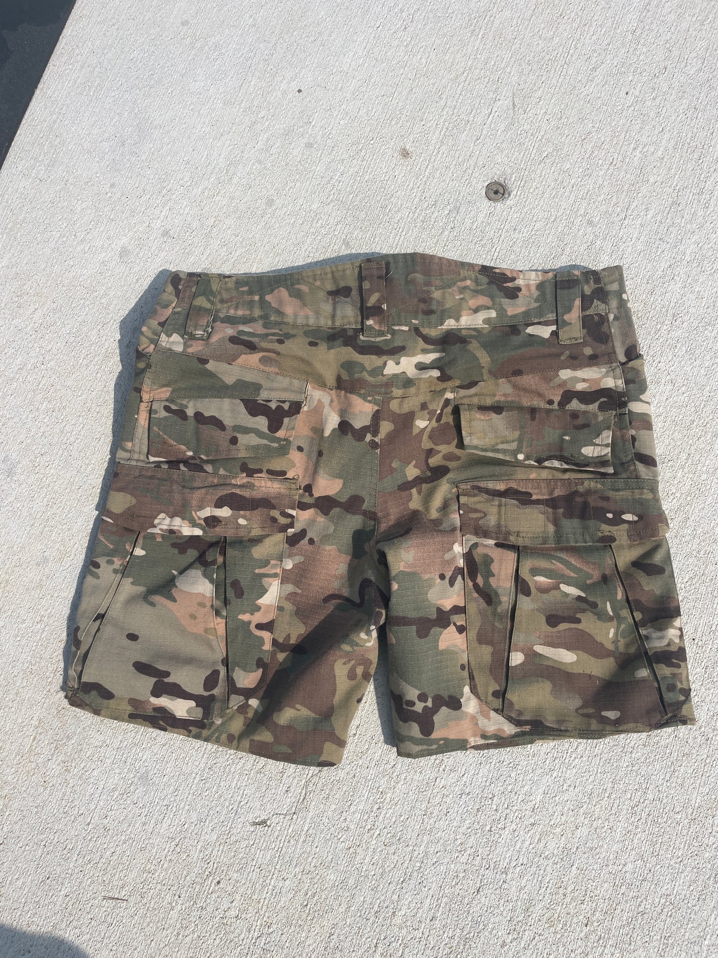 Multicam converted combat shorts