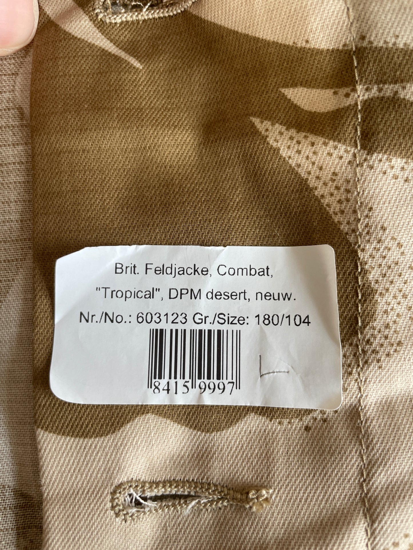 British Desert DPM field shirt with hood British Desert DPM field shirt with hood