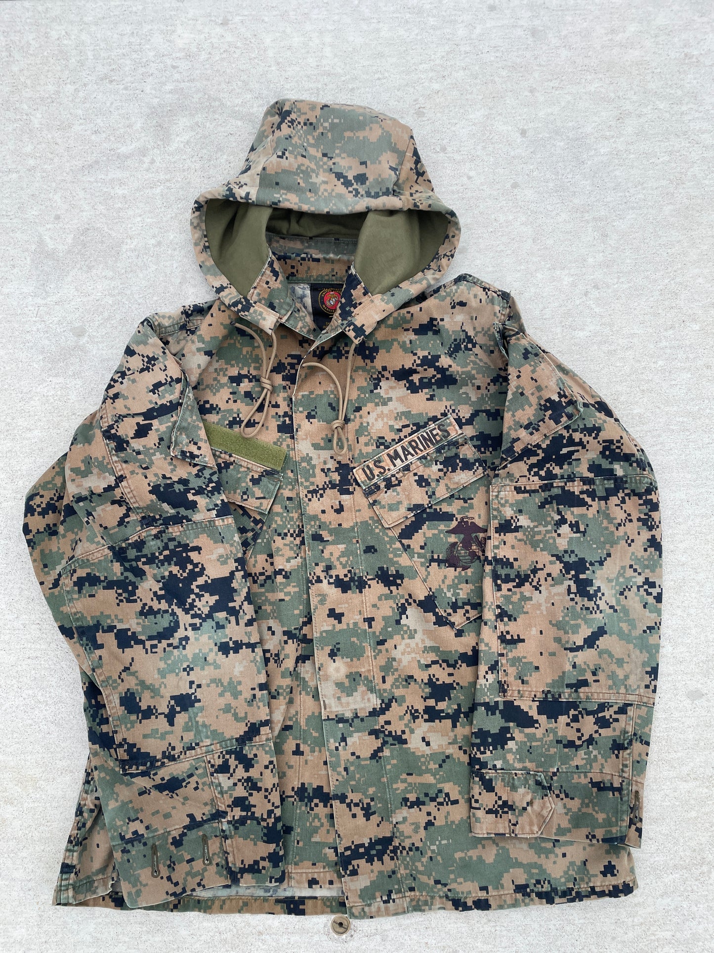 Hooded Surplus Woodland Digital USMC Top
