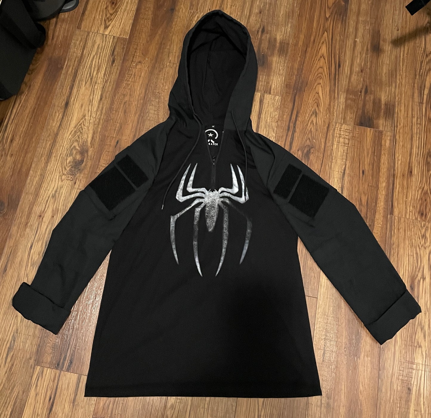 Spider themed hooded combat shirt