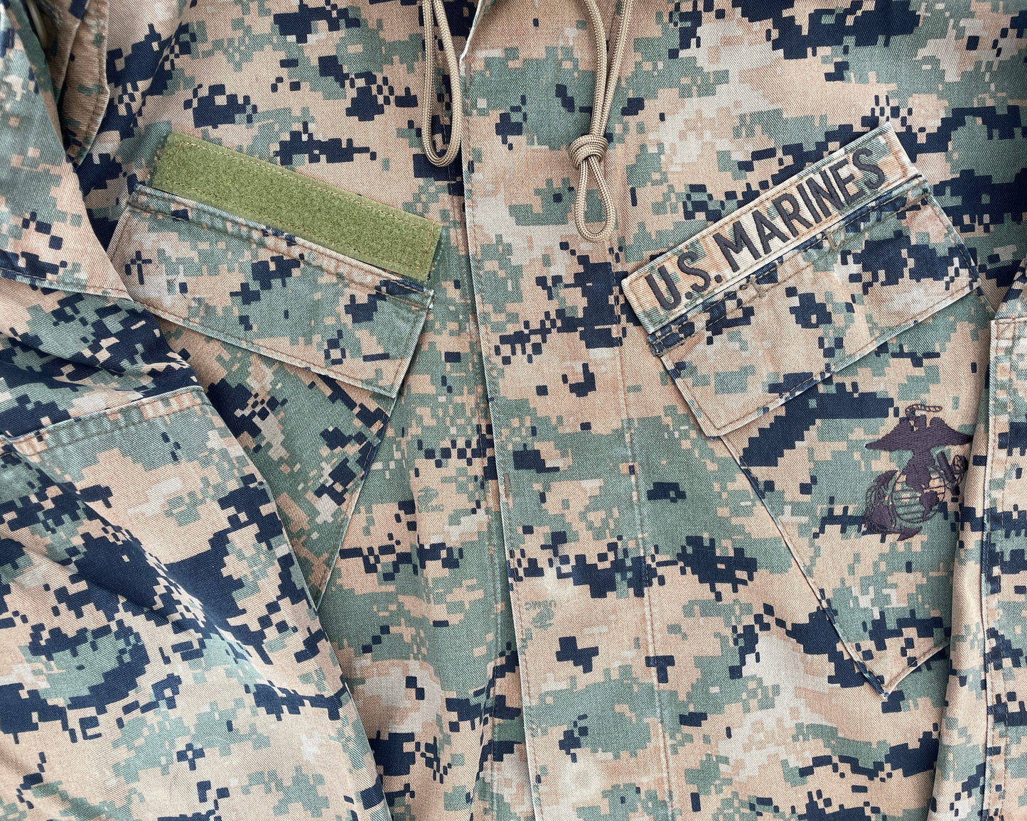 Hooded Surplus Woodland Digital USMC Top