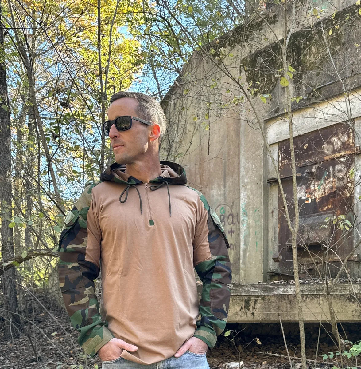 M81 Woodland Brown Hooded Combat Shirt